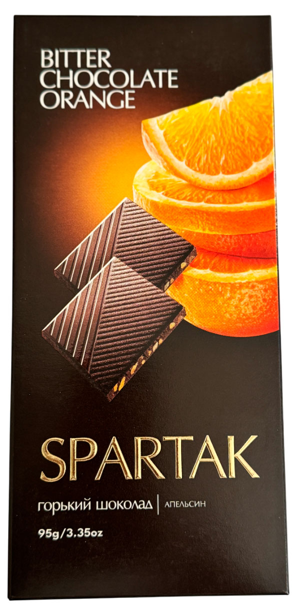Шоколад горький Спартак апельсин, 95 г