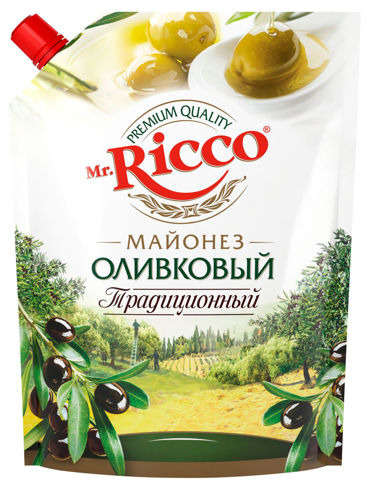 Майонез Mr. Ricco Оливковый Традиционный 50% охлажденный, 630 г