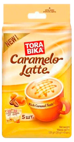 Кофейный напиток Torabika Caramelo Latte Индонезия, 5х25 г