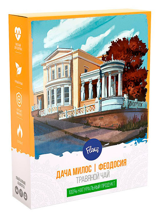 Чайный напиток Floris Дача Милос Феодосия с гибискусом солодкой и шалфеем, 40 г