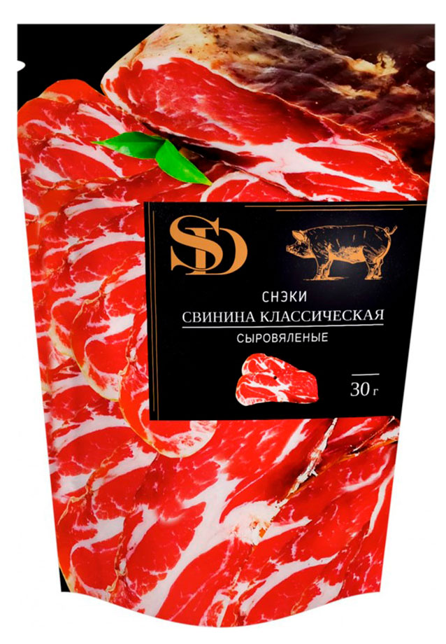 Мясные снеки сыровяленые Сытный Дом SD Свинина Классическая, 30 г
