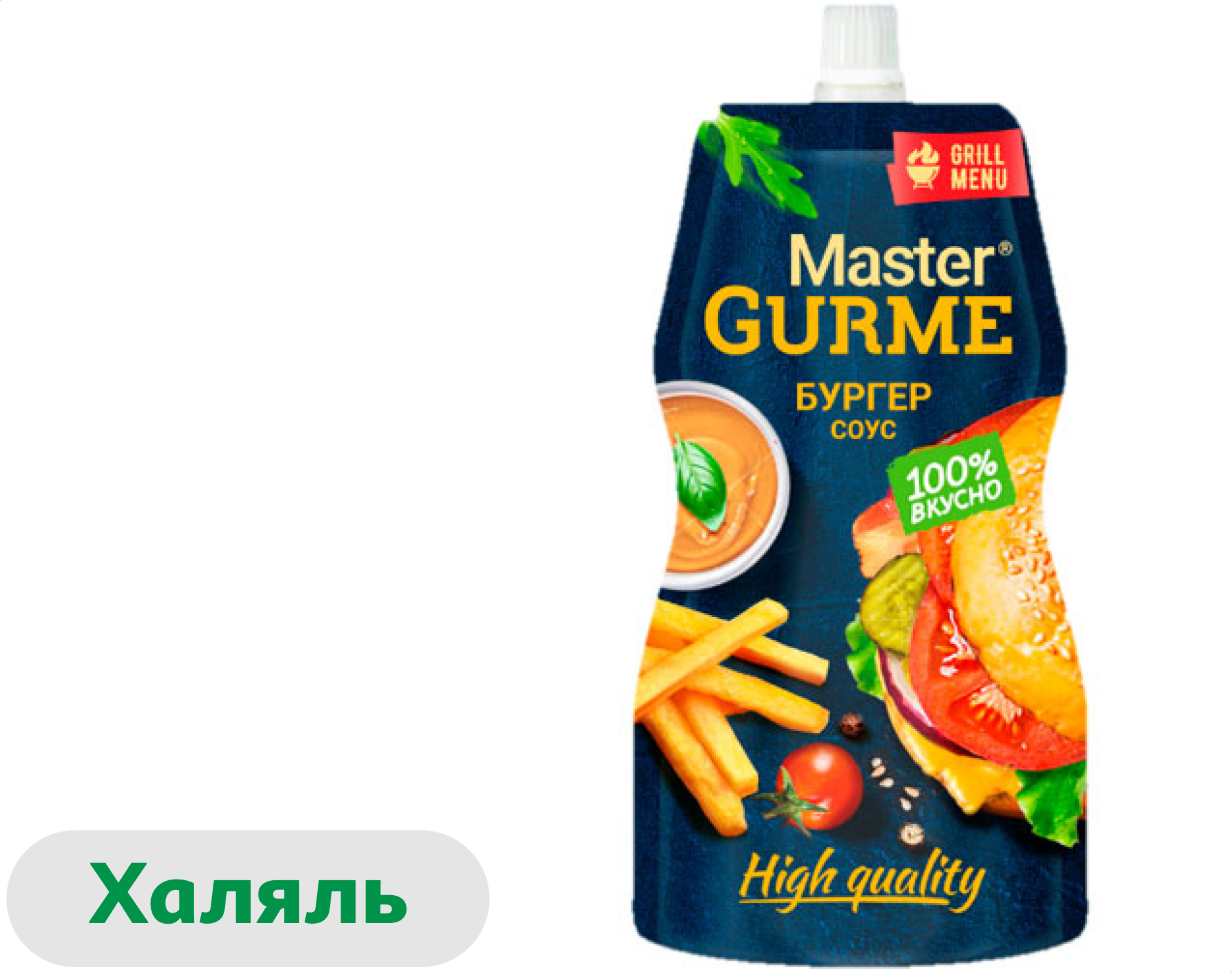 Соус кулинарный Бургер Master Gurme на основе растительных масел халяль 30% охлажденный, 200 мл