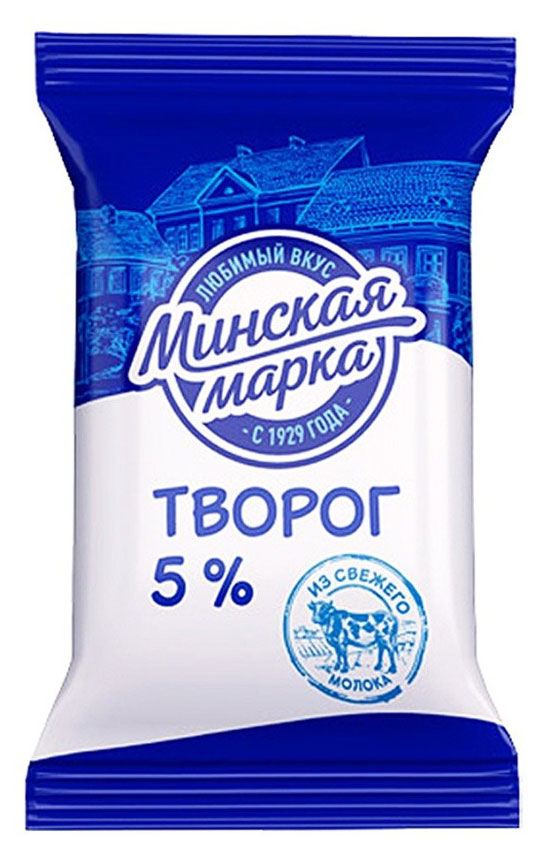 Творог Минская марка 5% БЗМЖ Беларусь, 180 г