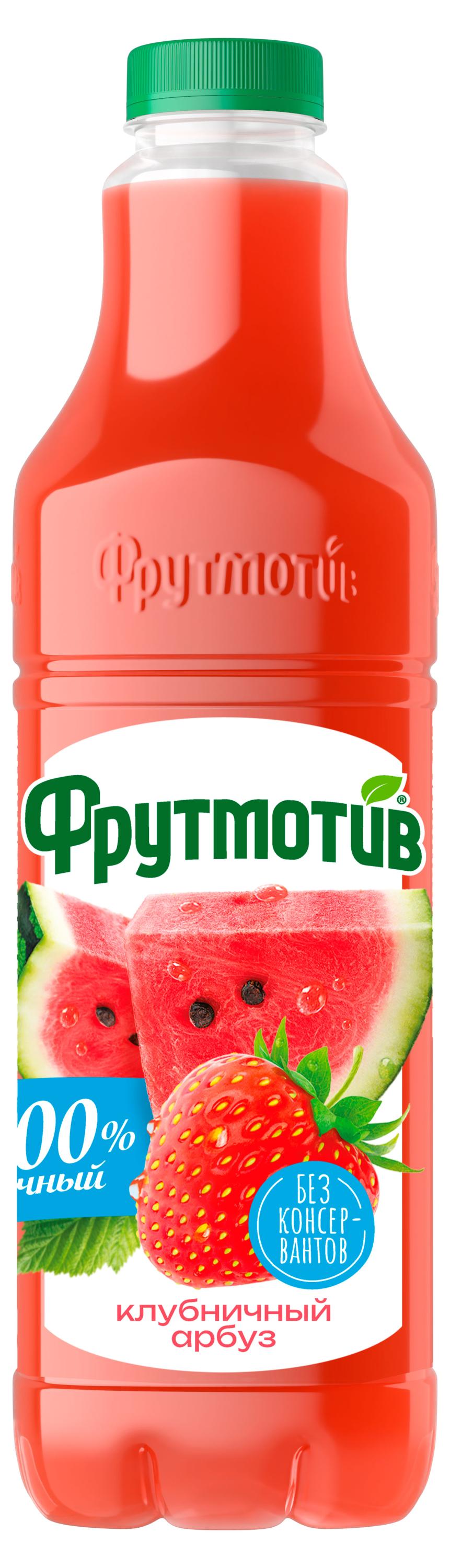 Напиток сокосодержащий Фрутмотив яблоко арбуз клубника, 1,5 л