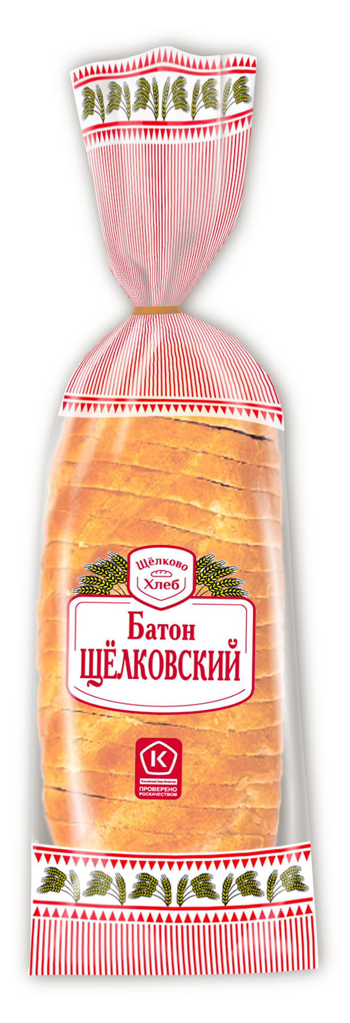 Батон пшеничный белый Щелковохлеб Щелковский нарезка, 380 г