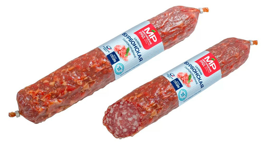 Колбаса сырокопченая Мясницкий ряд Салями Бурбонская, ~ 550 г
