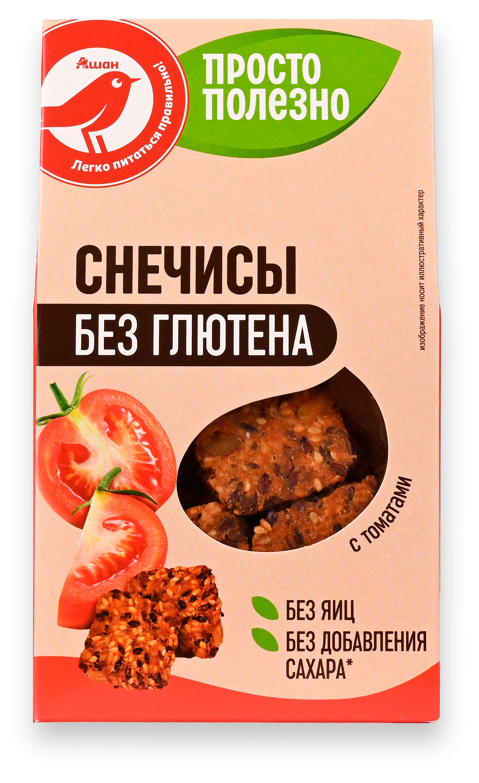 Снечисы АШАН Красная птица с томатами, 70 г