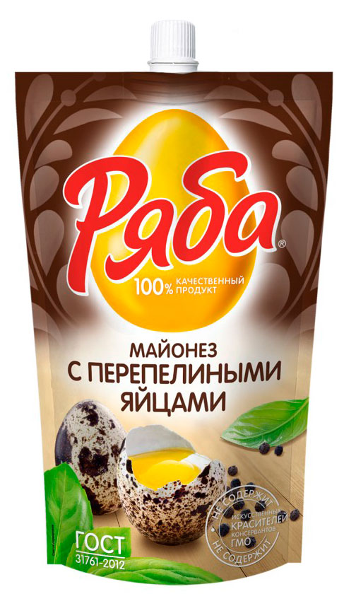 Майонез Ряба с перепелиными яйцами охлажденный 50,5% ГОСТ охлажденный, 330 г