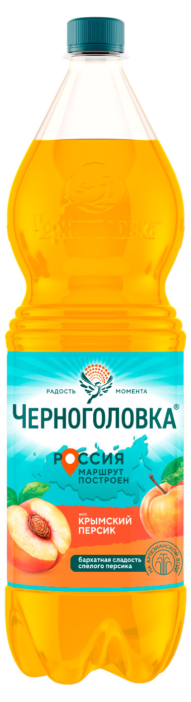 Напиток газированный Черноголовка персик, 1,5 л