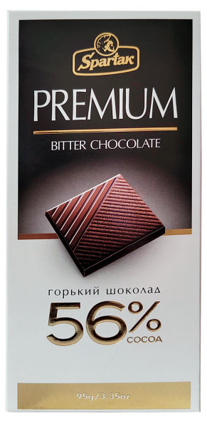 Шоколад горький Спартак 56% какао, 95 г