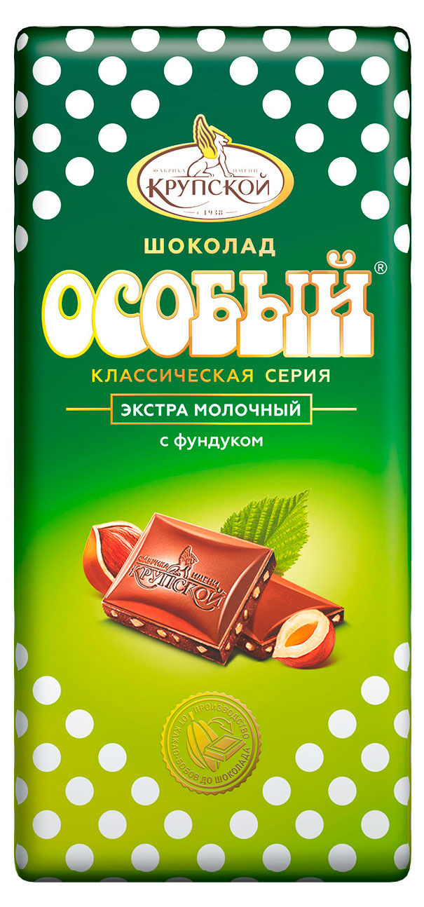 Шоколад молочный Особый с фундуком, 85 г