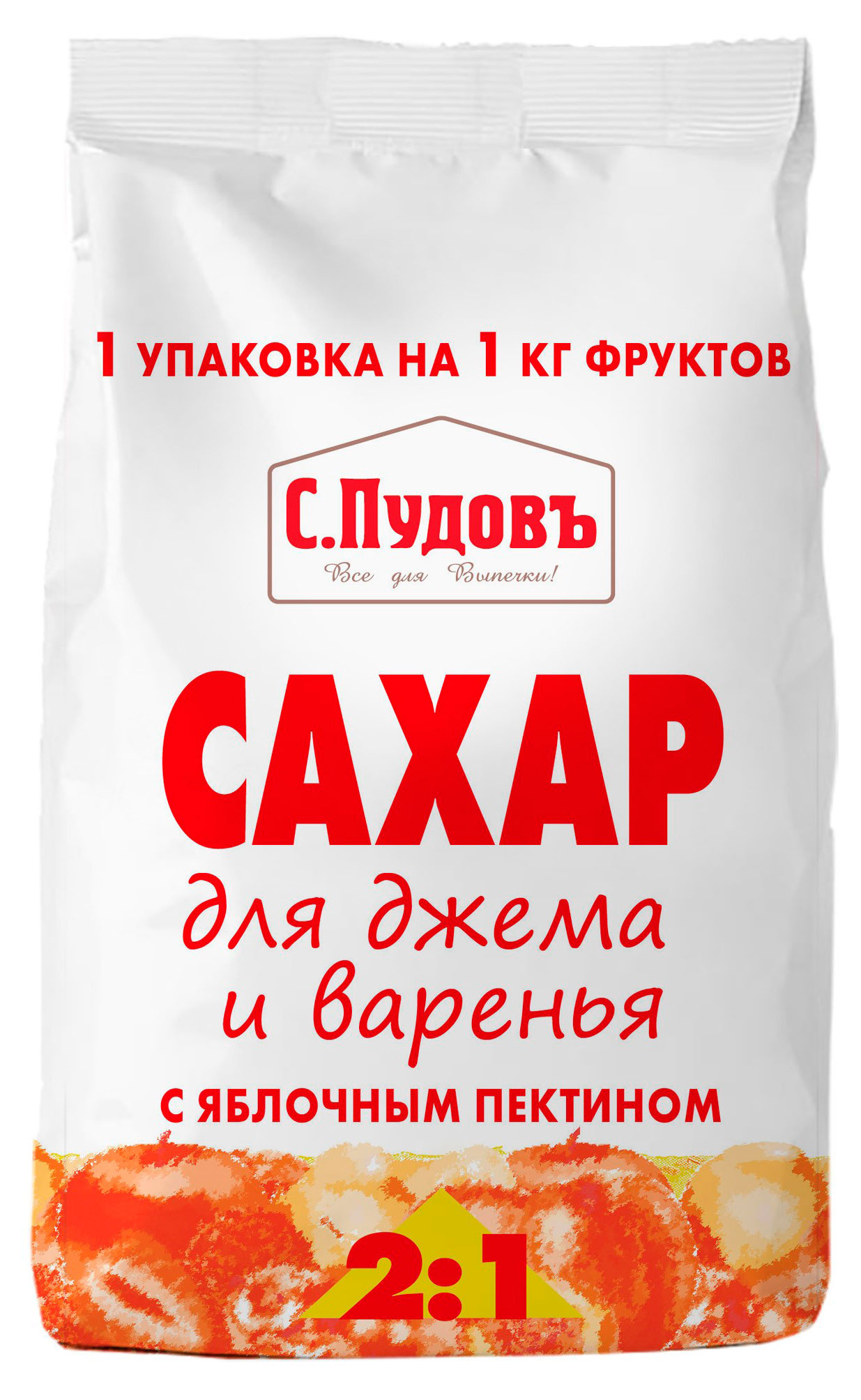 Сахар для джема С.Пудовъ 2 к 1, 500 г
