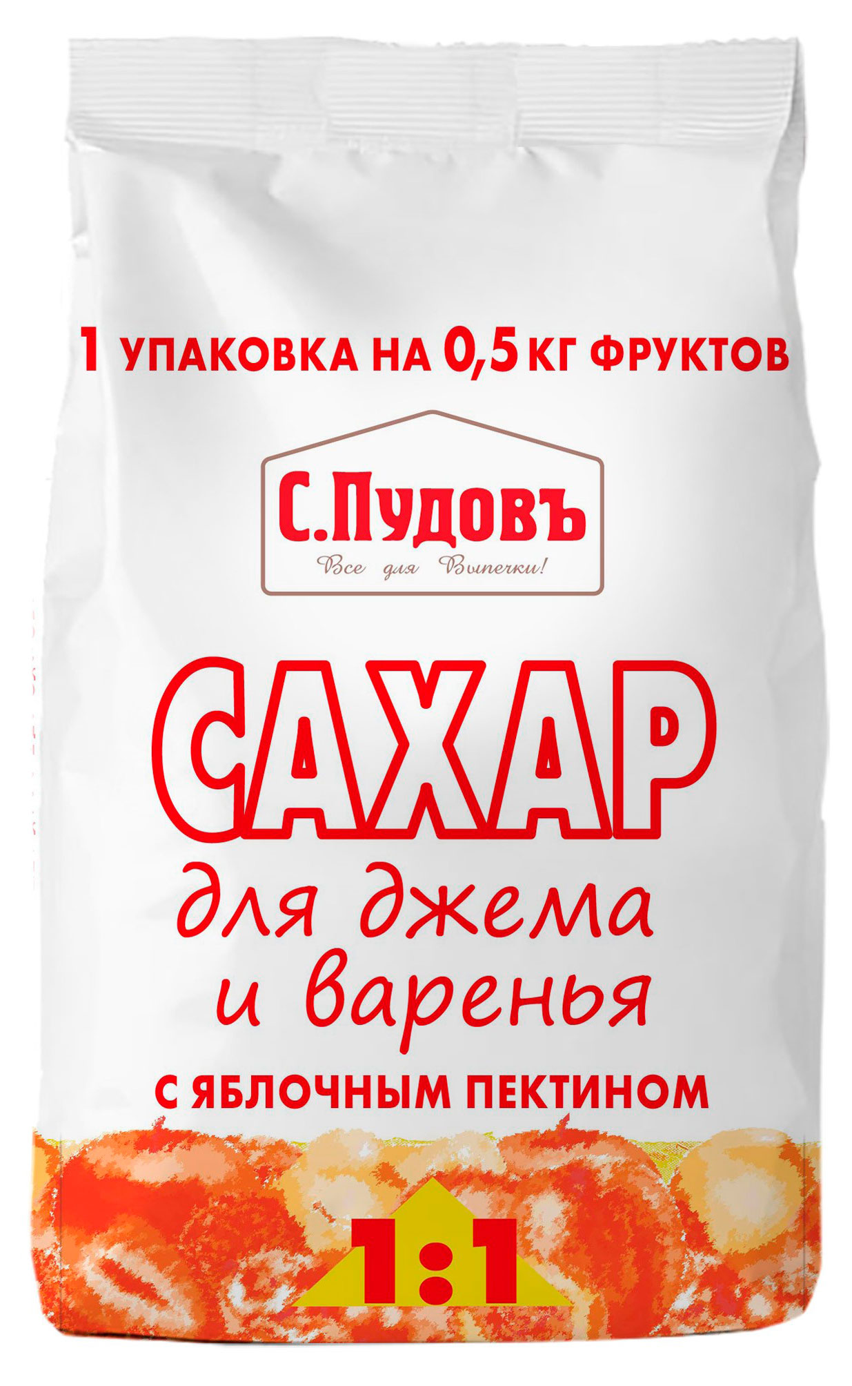 Сахар для джема С.Пудовъ 1 к 1, 500 г
