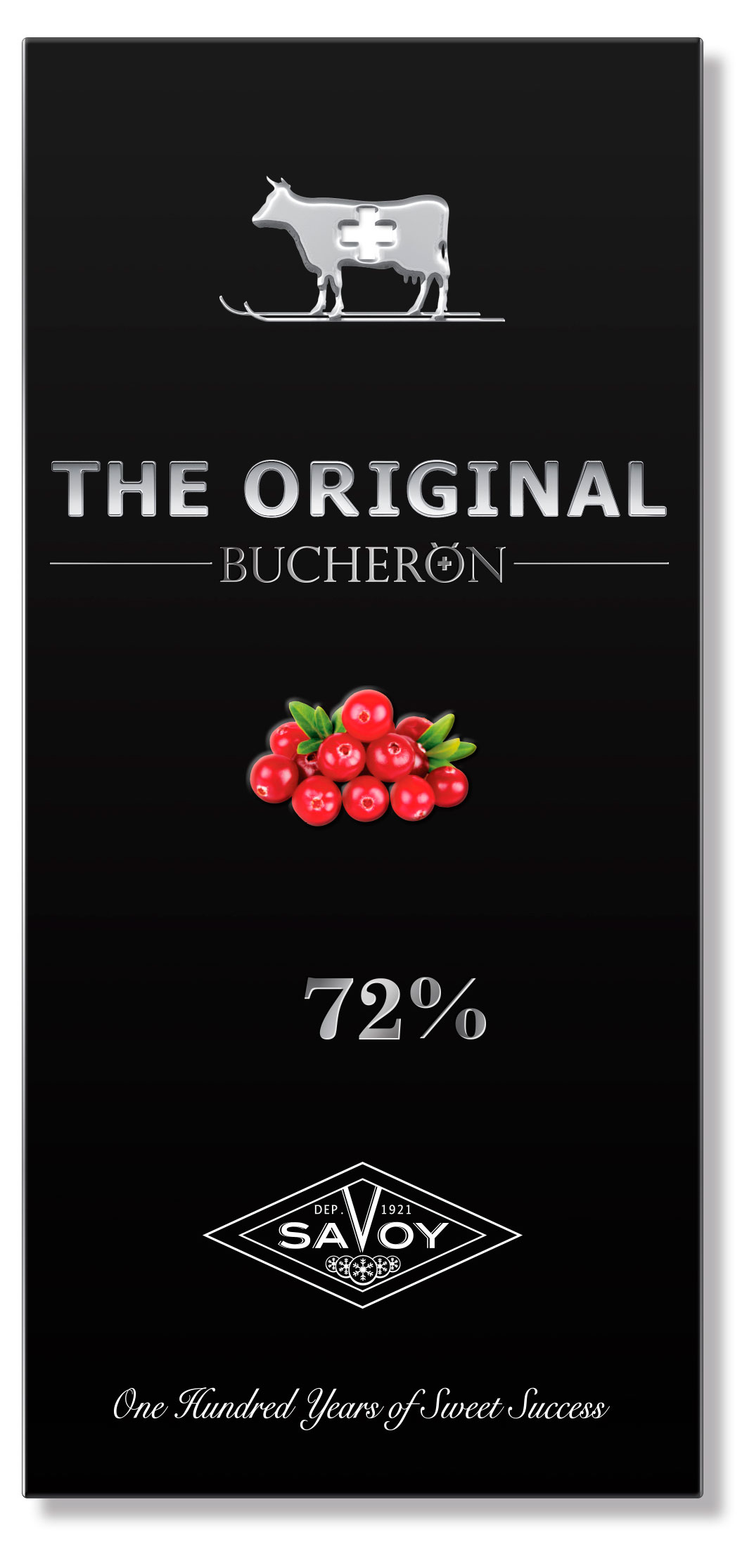 Шоколад горький BUCHERON The Original с кусочками клюквы, 90 г