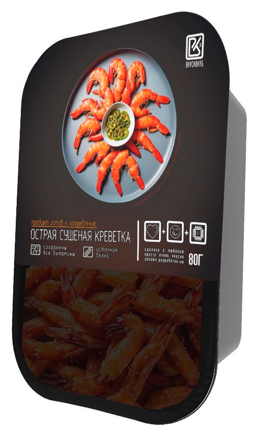 Креветка сушеная ВКУСНОКУБ острая, 20 г