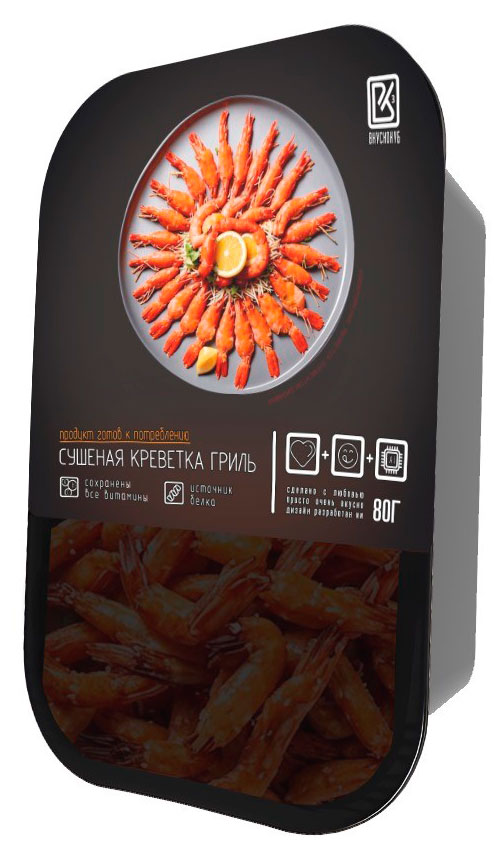Креветка сушеная ВКУСНОКУБ гриль, 20 г