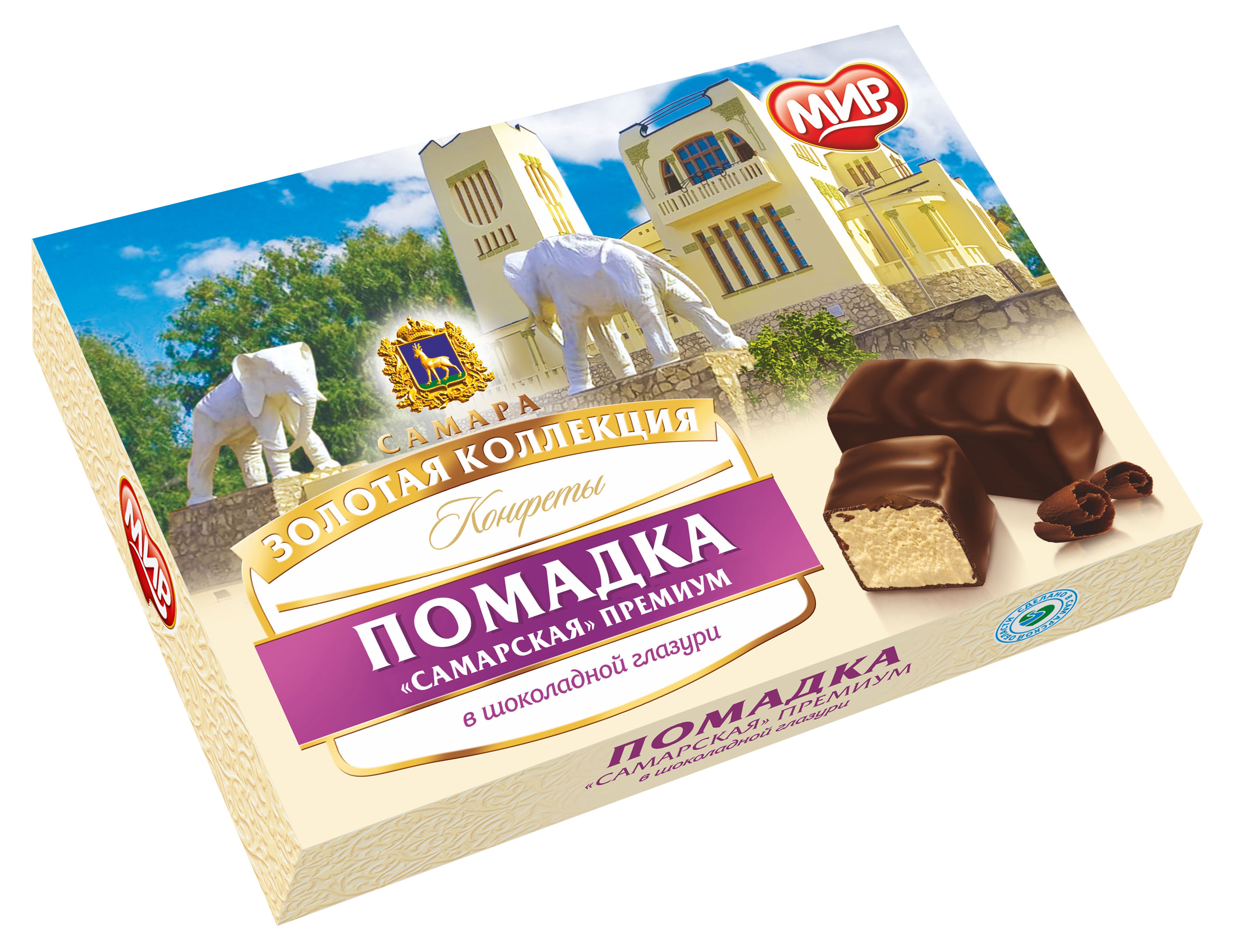 Конфеты Мир Помадка в шоколадной глазури, 145 г