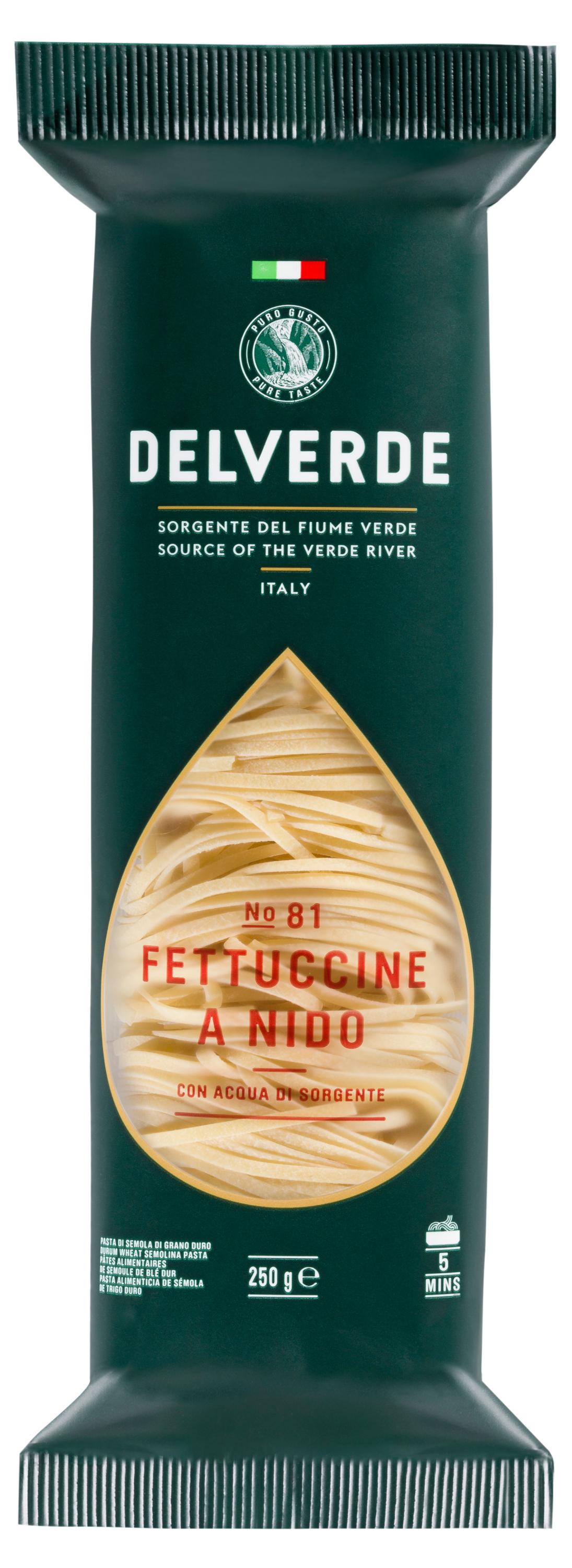 Макароны изделия Delverde 81 Fettuccine Италия, 250 г