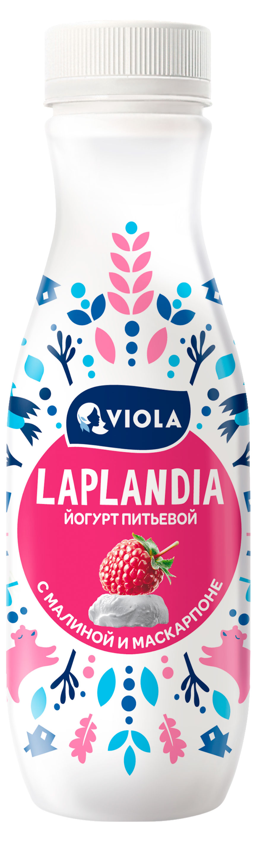 Йогурт питьевой Viola Laplandia малина с маскарпоне, 260 г