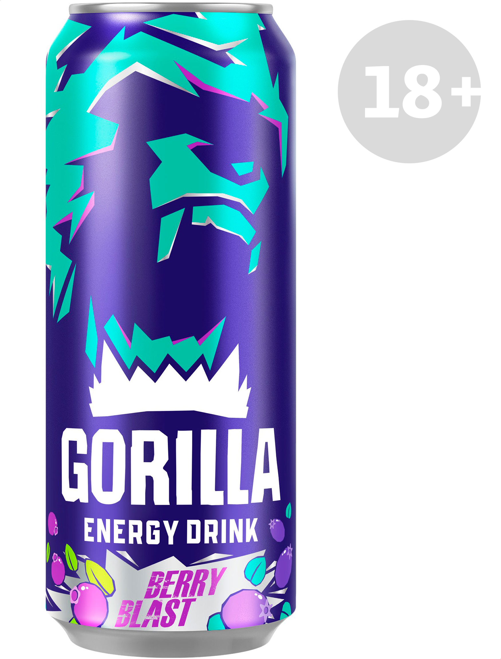 Напиток энергетический Gorilla Berry Blast с черникой и черной смородиной, 450 мл