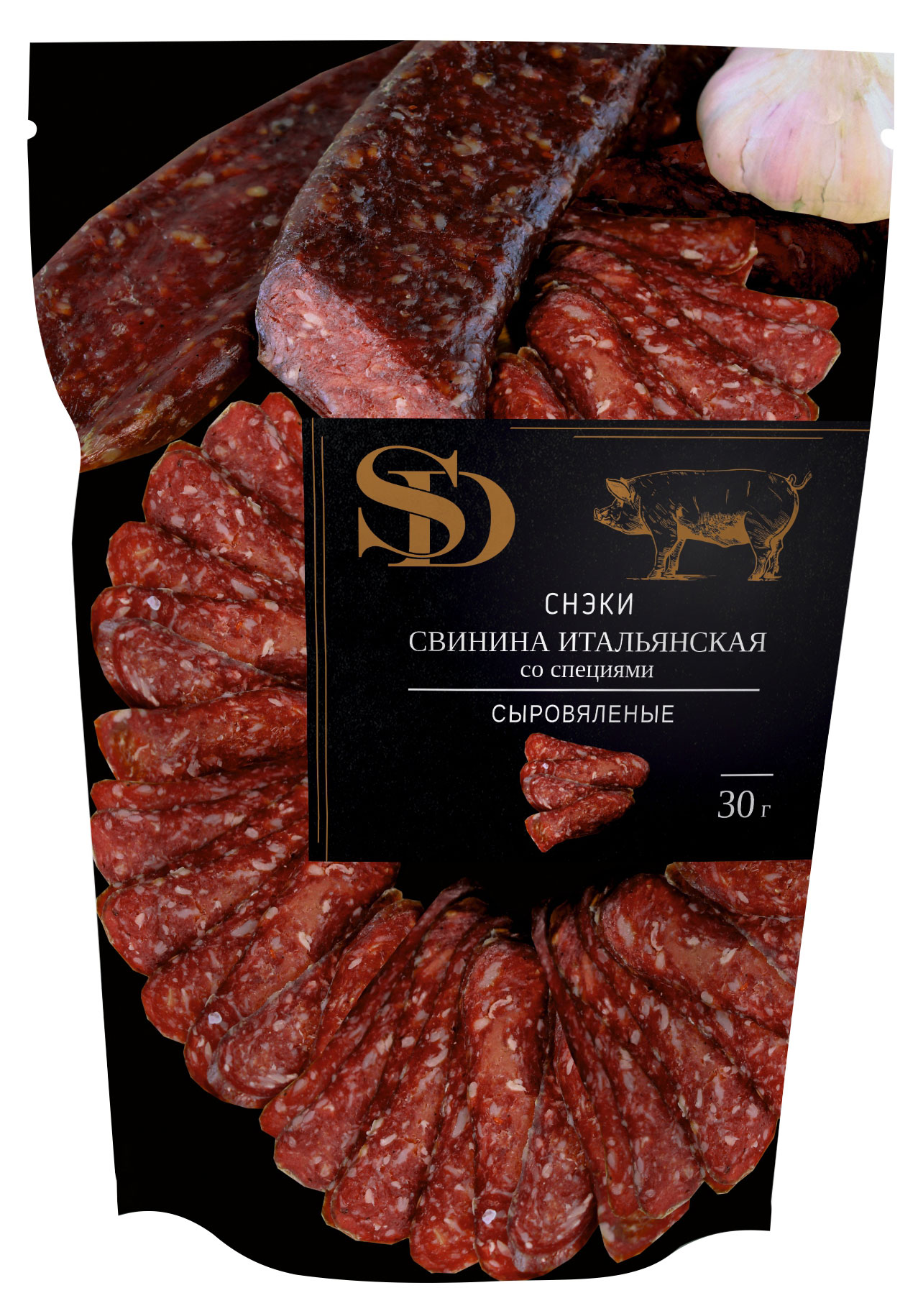 Мясные снеки сыровяленые Сытный Дом Свинина итальянская со специями, 30 г
