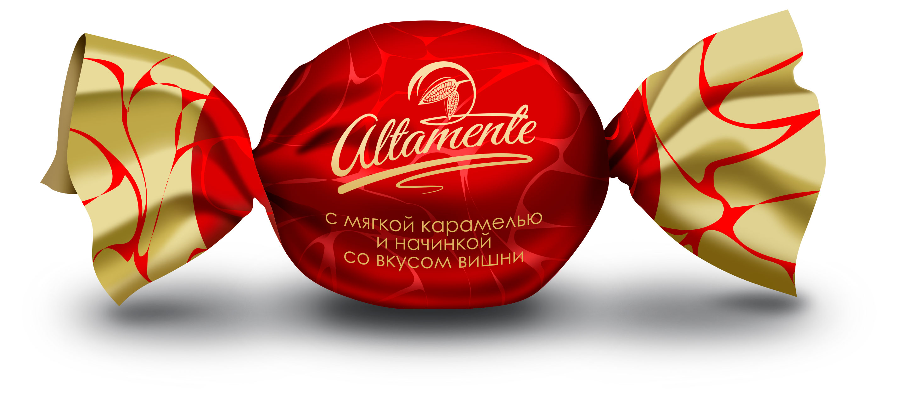 Конфеты Altamente глазированные с мягкой карамелью и начинкой со вкусом вишни, вес