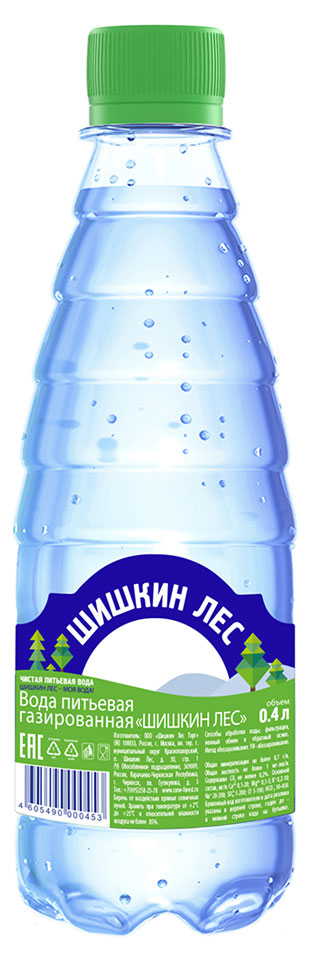 Вода питьевая Шишкин Лес газированная, 400 мл