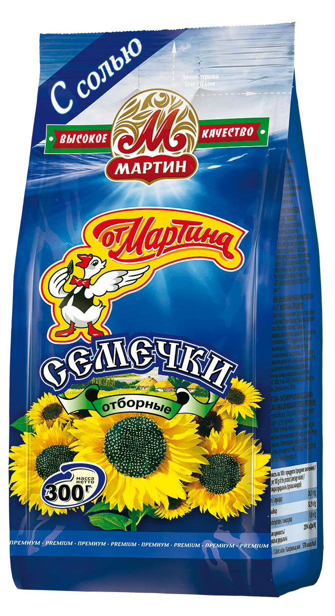 Семечки От Мартина отборные обжаренные с солью, 300 г