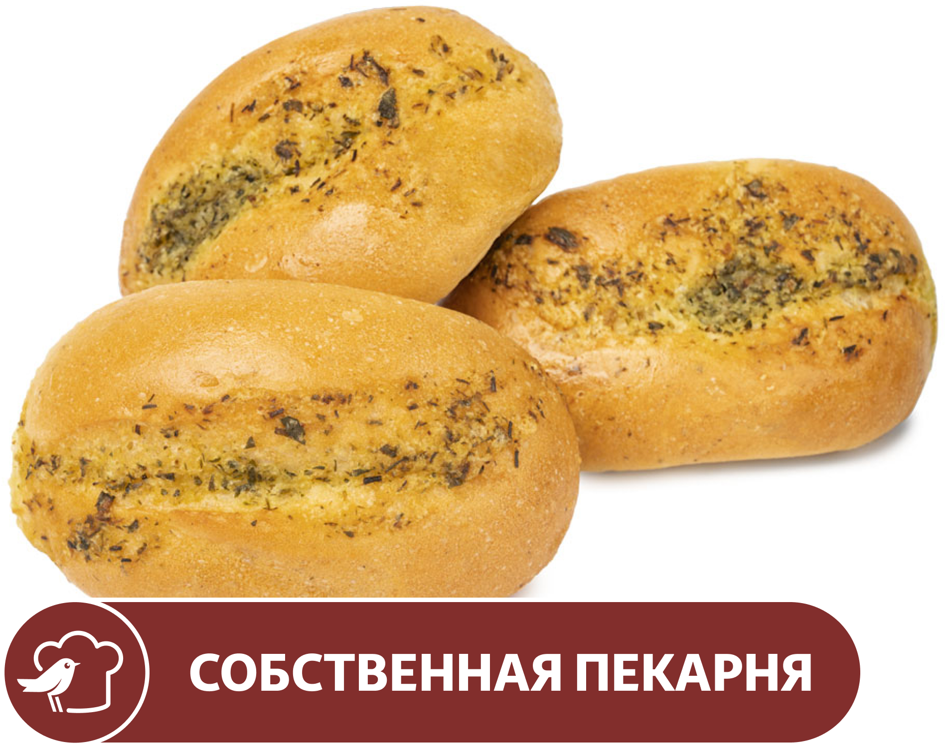 Пампушка АШАН с чесноком, 30 г