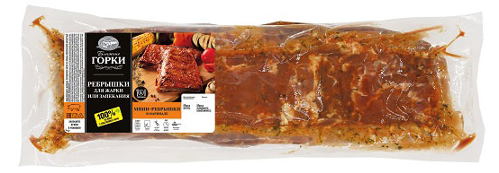 Мини-ребрышки свиные Ближние горки в маринаде охлажденные, ~ 1,2 кг