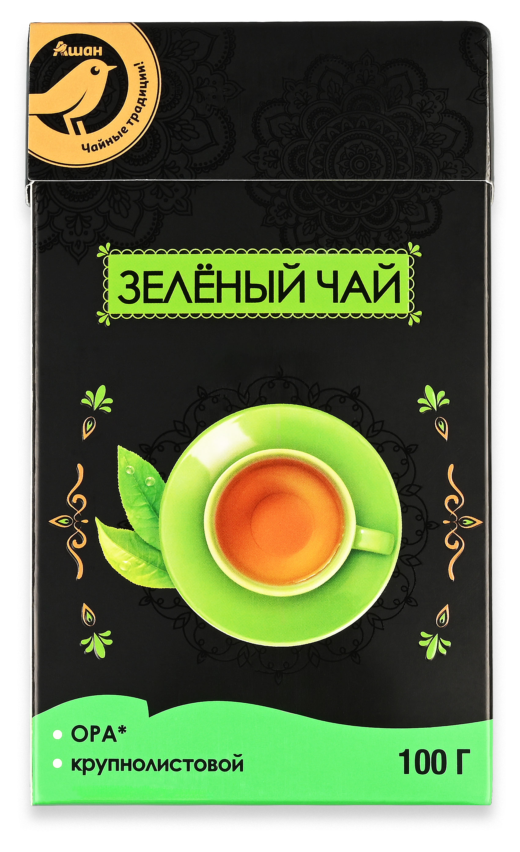 Чай зеленый АШАН Золотая птица Шри-Ланка, 100 г