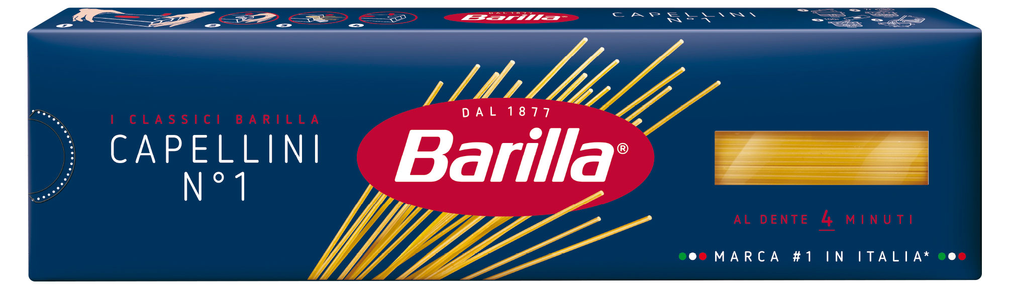 Макаронные изделия Barilla Капеллини 1 из твердых сортов пшеницы, 450 г