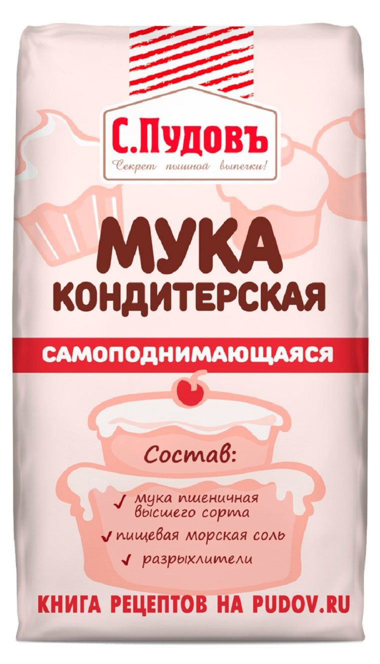 Мука кондитерская С.Пудовъ Самоподнимающаяся, 500 г