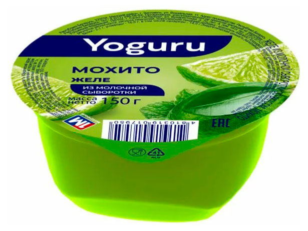 Желе из молочной сыворотки Yoguru мохито Беларусь охлажденное, 150 г