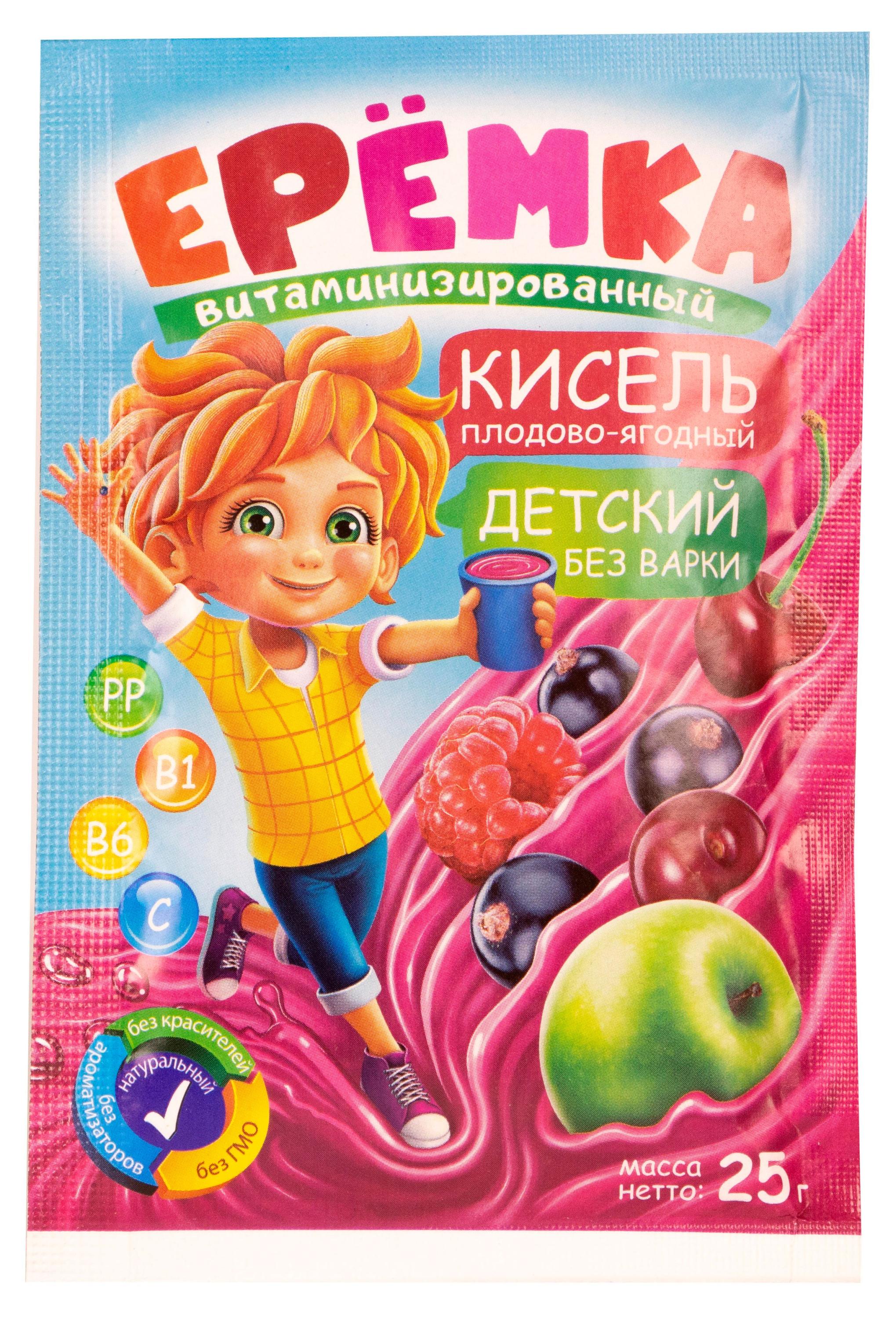 Кисель Ерёмка плодово-ягодный, 25 г