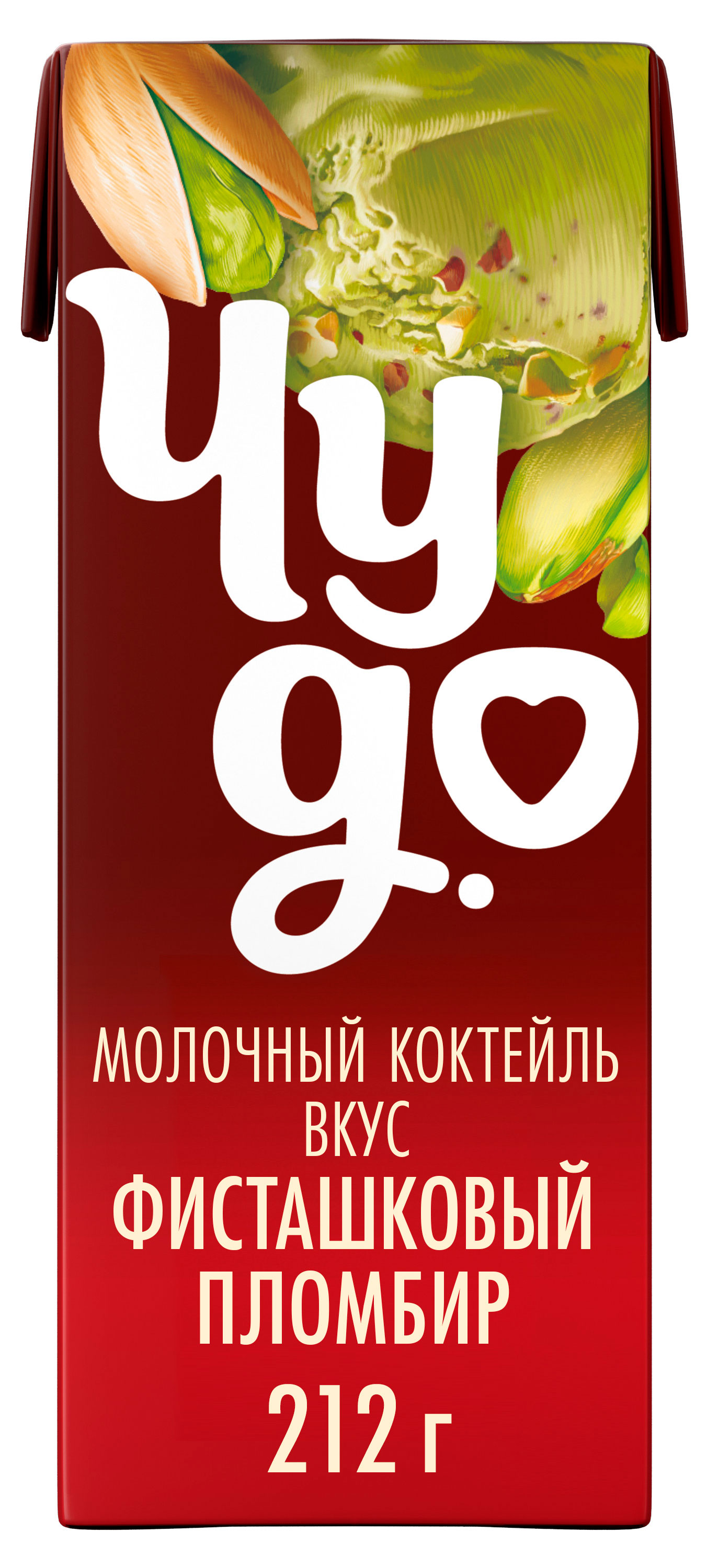 Коктейль молочный Чудо со вкусом Фисташковый пломбир стерилизованный 2% БЗМЖ, 200 мл