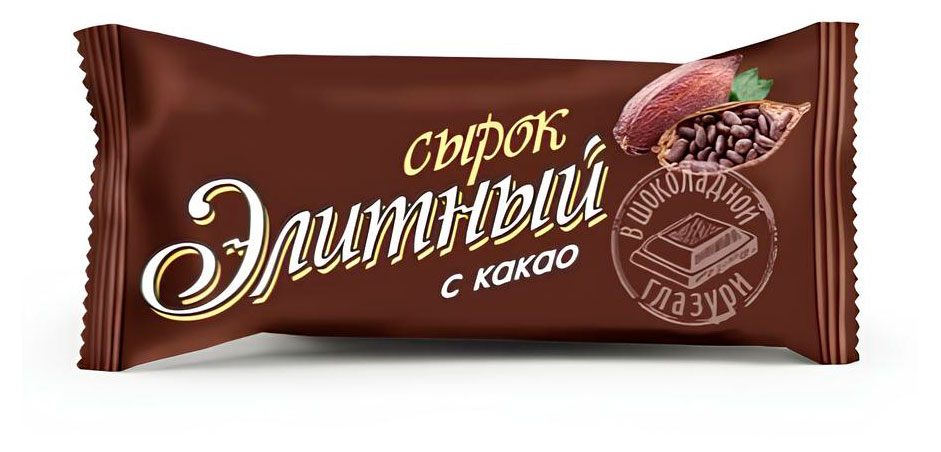 Сырок глазированный творожный Элитный с какао батончик 23% Беларусь охлажденный, 38 г