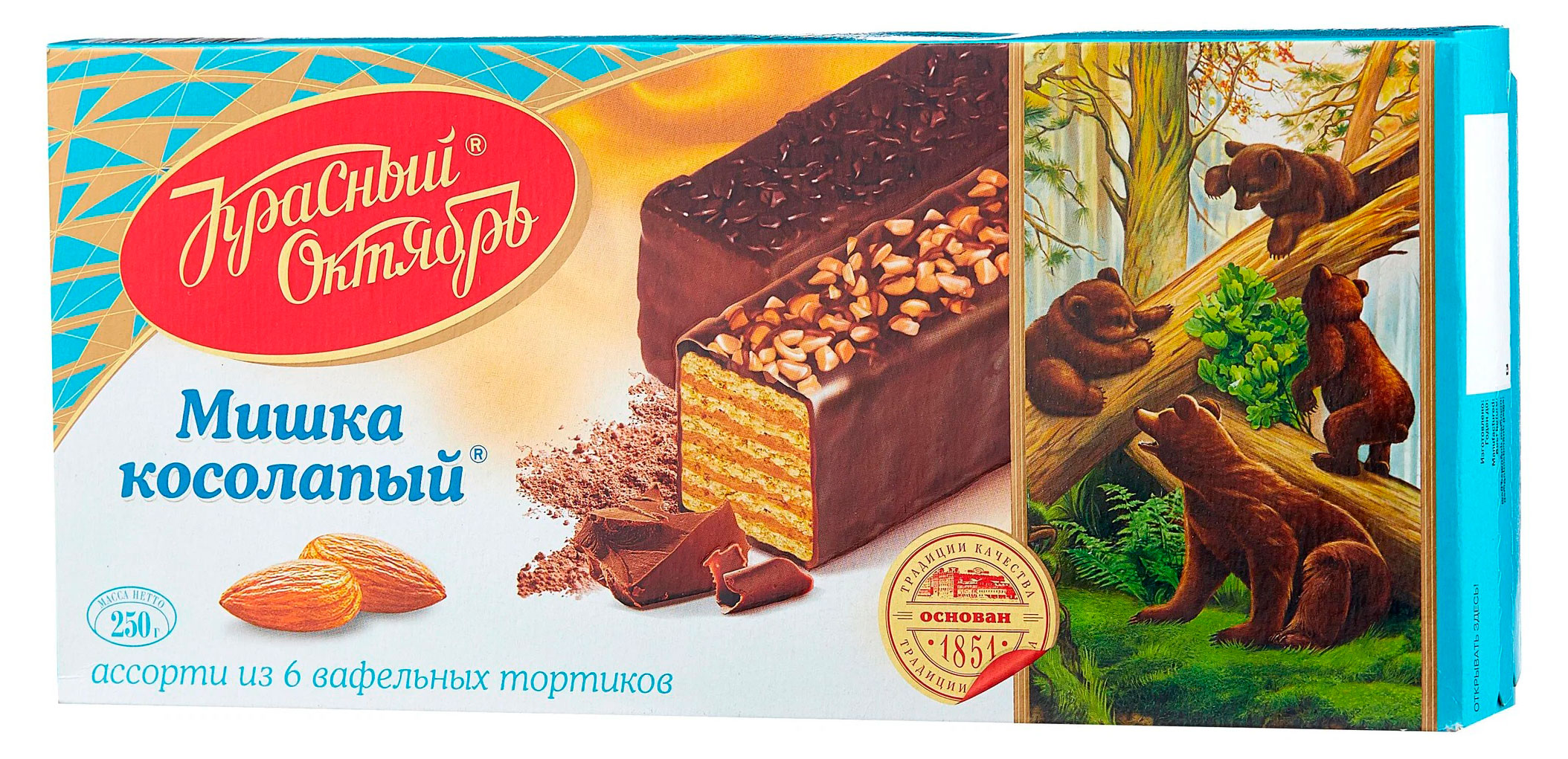 Торт вафельный Красный октябрь Мишка косолапый, 220 г