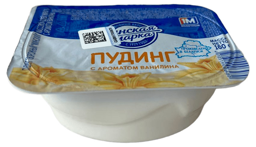 Пудинг Минская марка с ароматом ванили 7% Беларусь охлажденный, 160 г