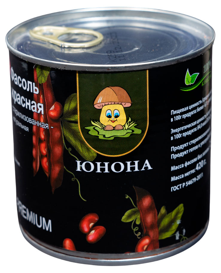 Фасоль красная Юнона натуральная, 420 г