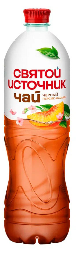 Чай черный холодный Святой Источник персик-жасмин, 1 л