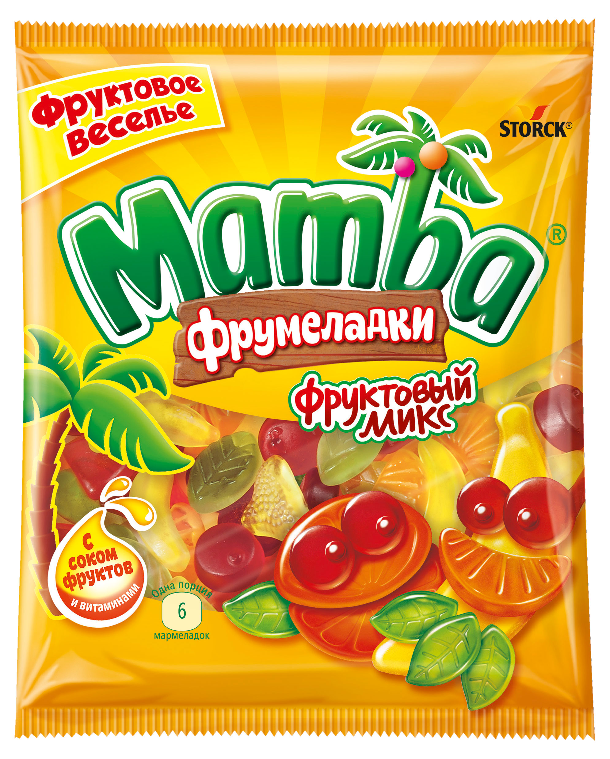 Мармелад жевательный Mamba Фруктовый микс Германия, 72 г