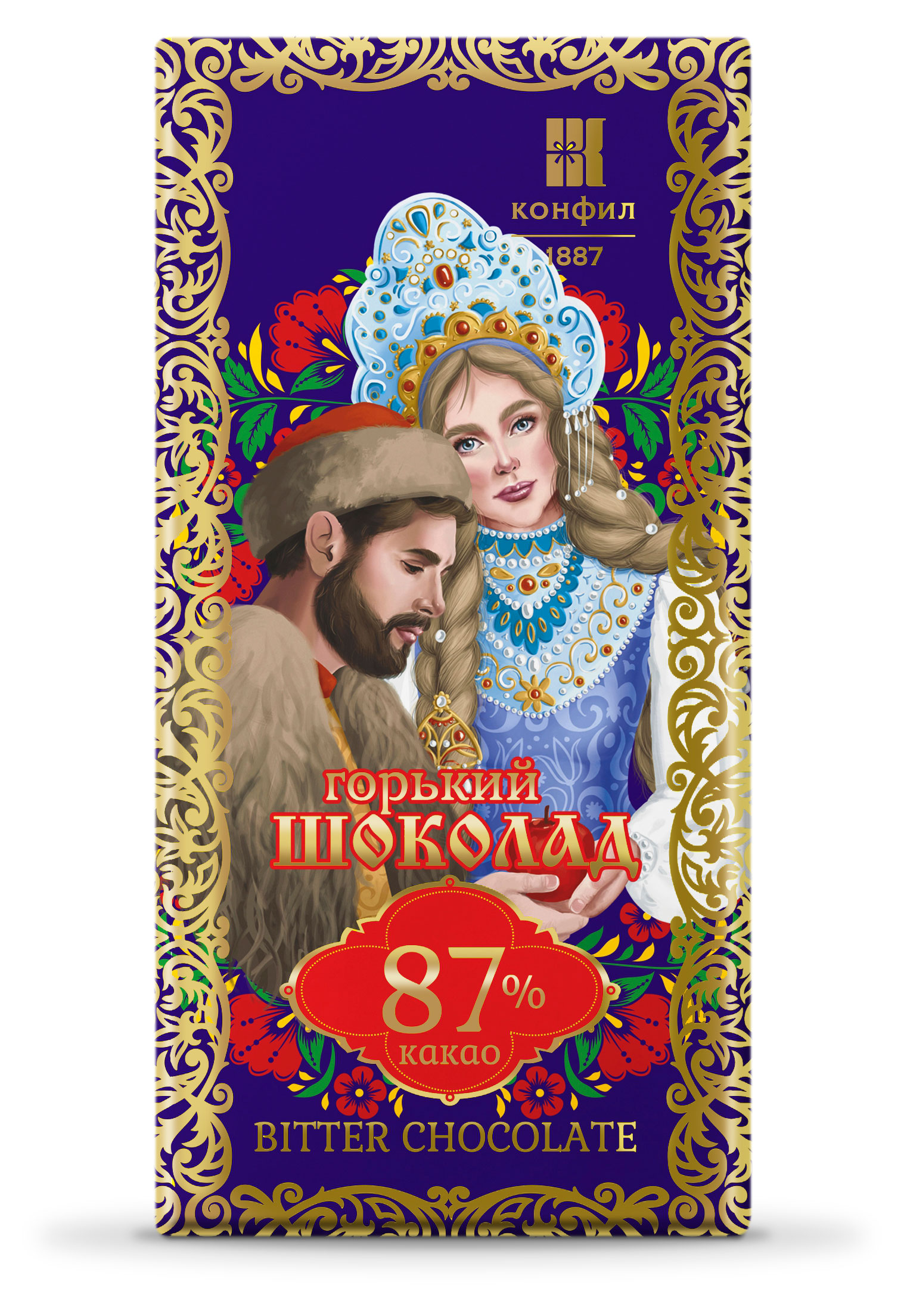 Шоколад горький Конфил 87%, 100 г