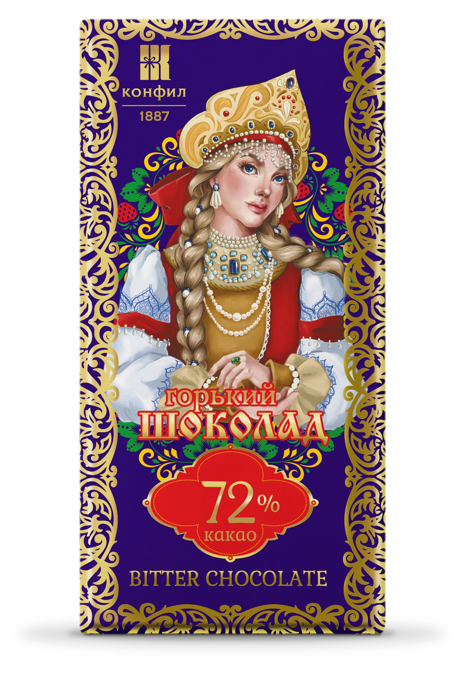 Шоколад горький Конфил 72%, 100 г