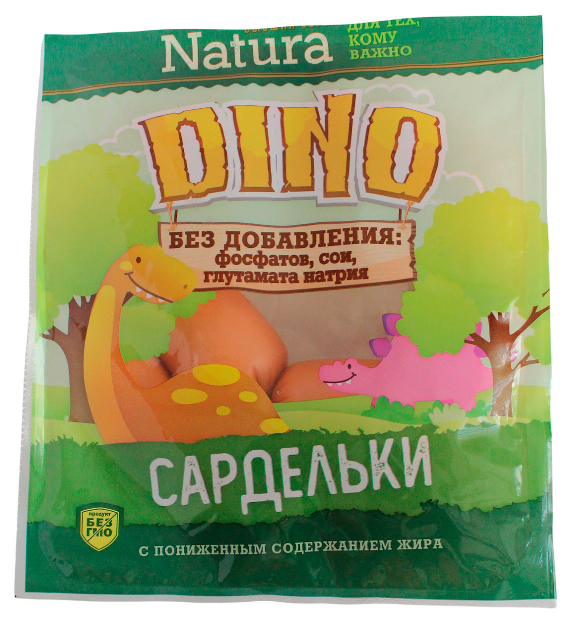 Сардельки вареные Natura Dino из свинины и курицы без сои для детей Беларусь, 430 г