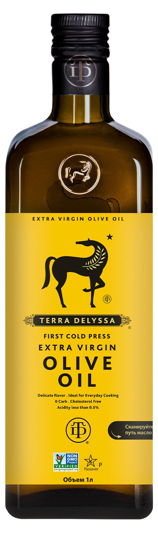 Масло оливковое Terra Delyssa Extra Virgin нерафинированное высшего качества Тунис, 1 л