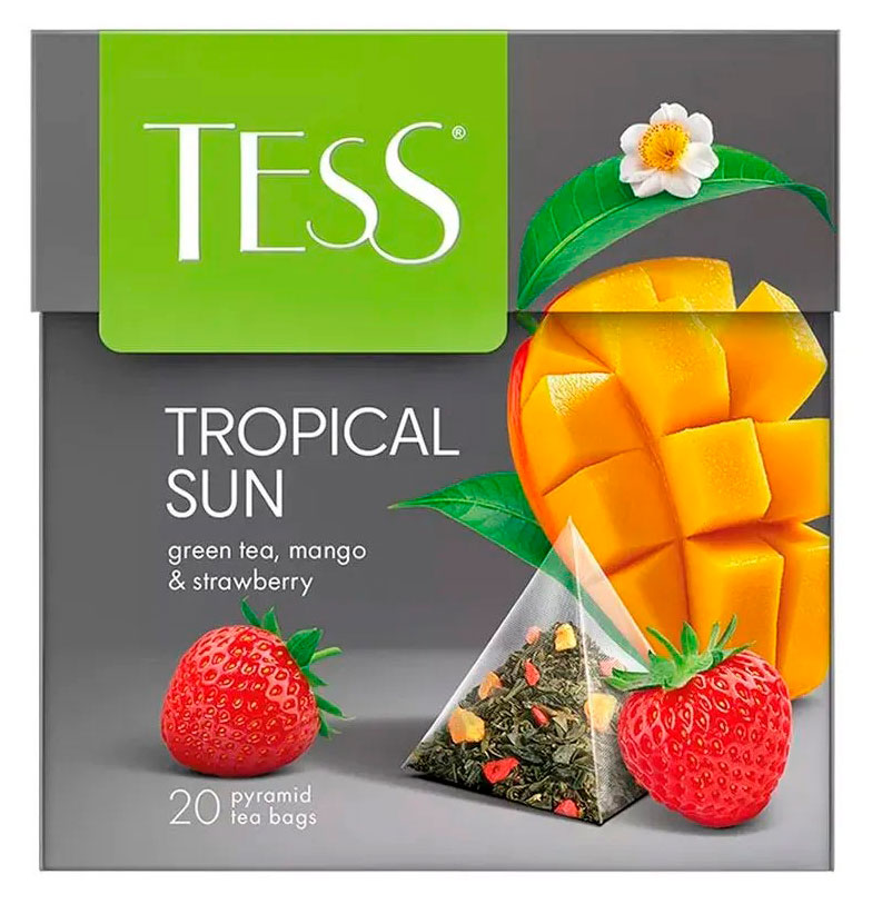 Чай зеленый Tess Tropical Sun, 20х1,8 г