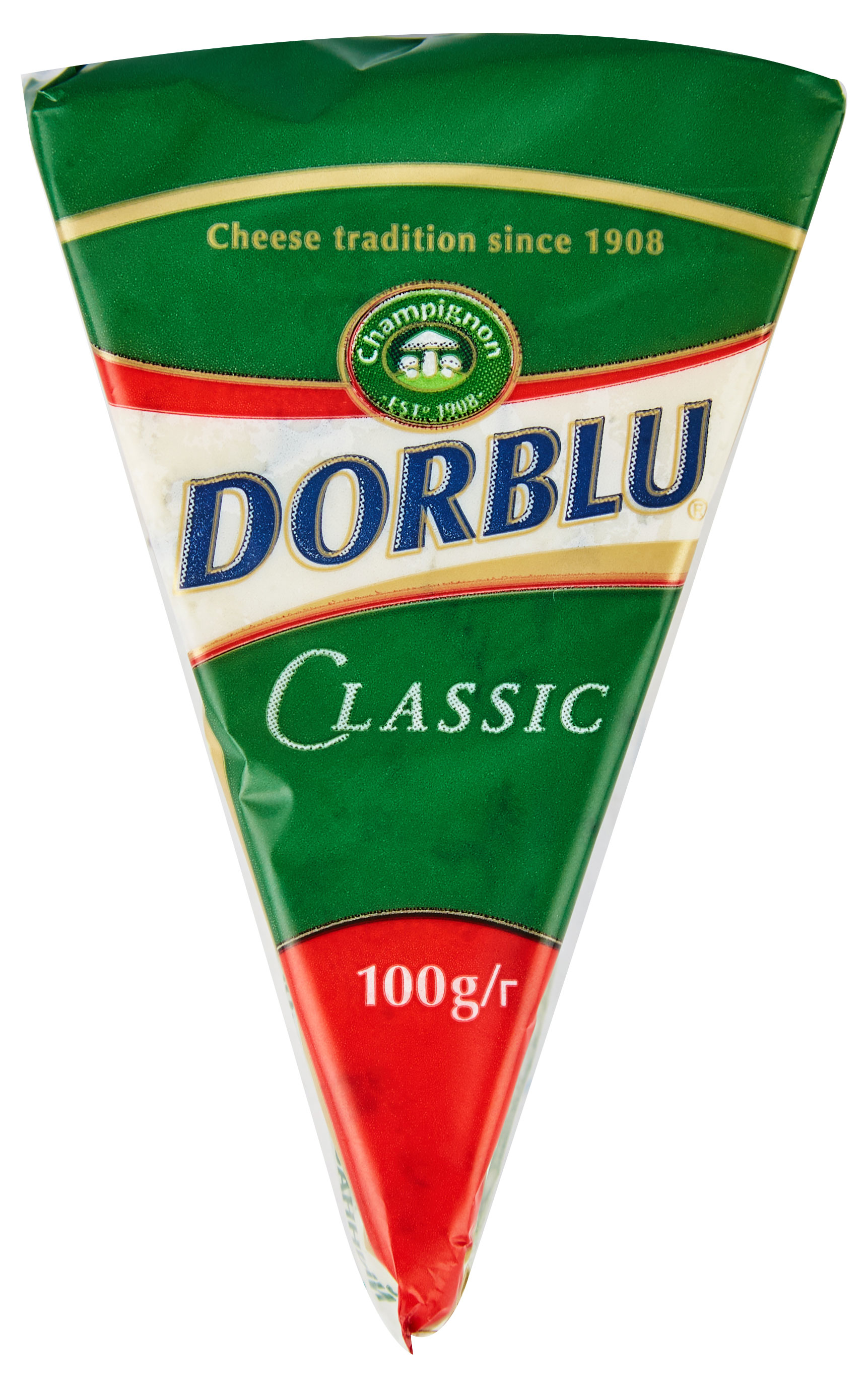 Сыр полутвердый сливочный Dorblu Classic Дор Блю с благородной голубой плесенью треугольник 50% БЗМЖ, 100 г
