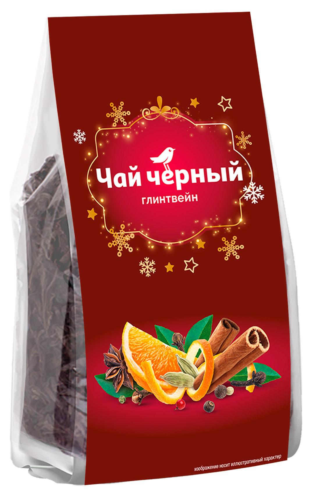 Чай черный АШАН Красная птица Глинтвейн, 100 г