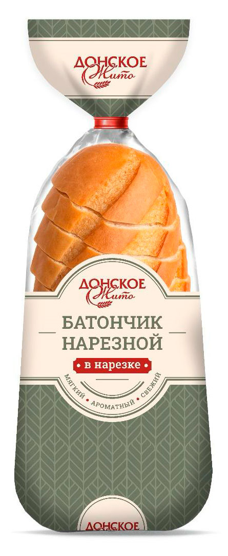 Батончик пшеничный нарезной белый Донское Жито нарезка, 200 г